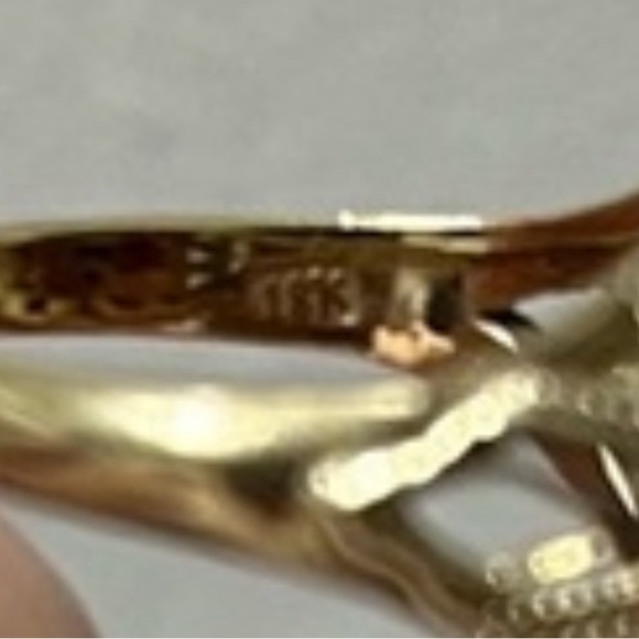 18K yellow gold multi gemstone Thai princess harem antique dome ring size 7. - Picture 16 of 16